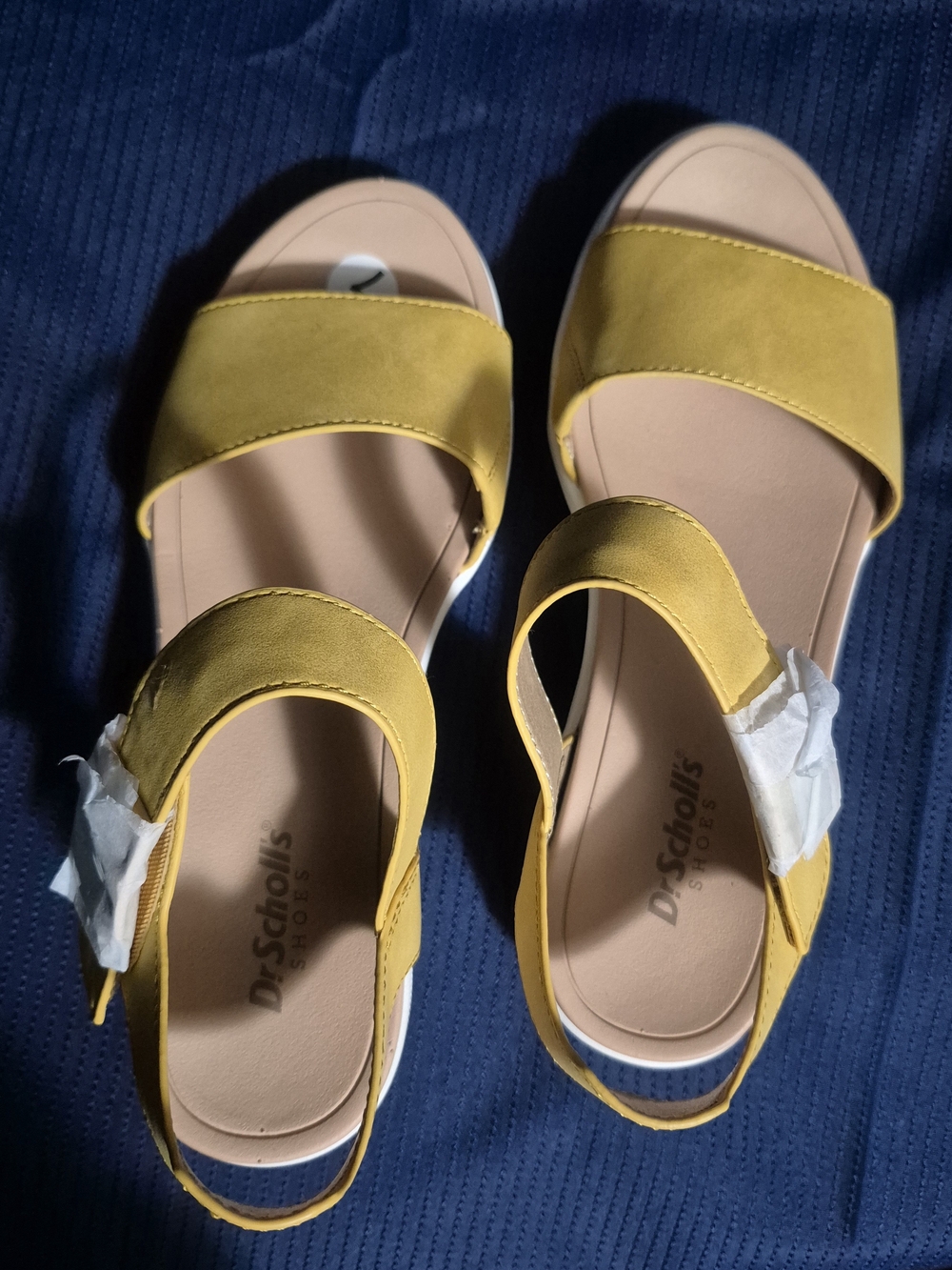 Dr. Scholl's Women's Yellow Suede Slide Sandals